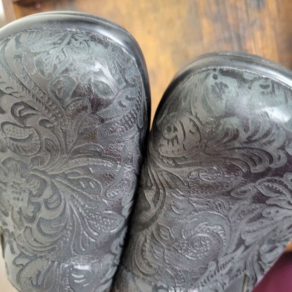 Women’s Alegria Keli Professional – Black Emboss Paisley Clogs 36/6 - Picture 6 of 6